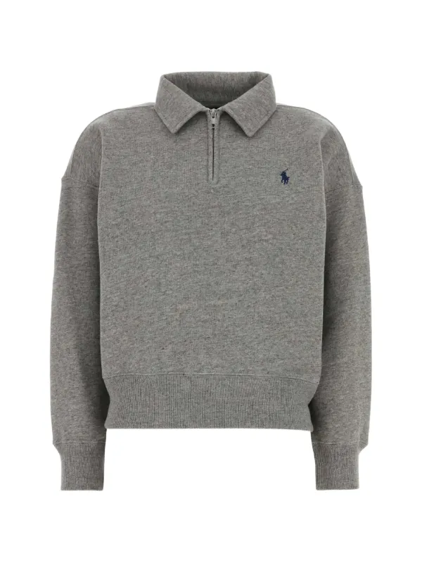 Polo Ralph Lauren Camisa Polo Com Zíper | Cinza | FARFETCH BR