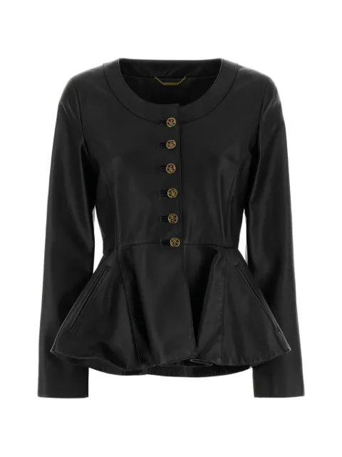 Chloé button-front peplum leather jacket