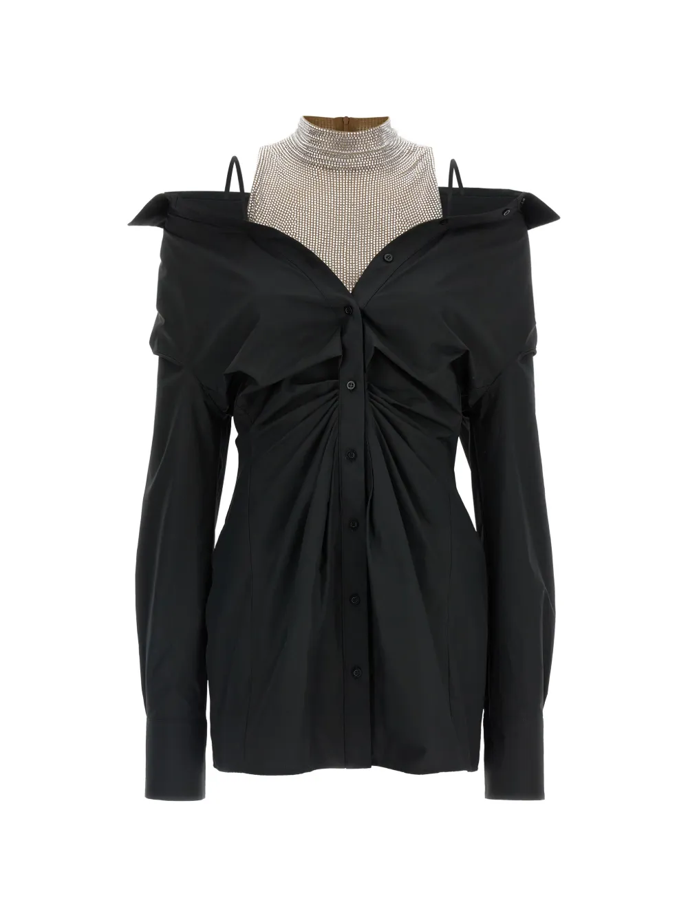 Giuseppe Di Morabito rhinestone-apliqué mini dress - Nero