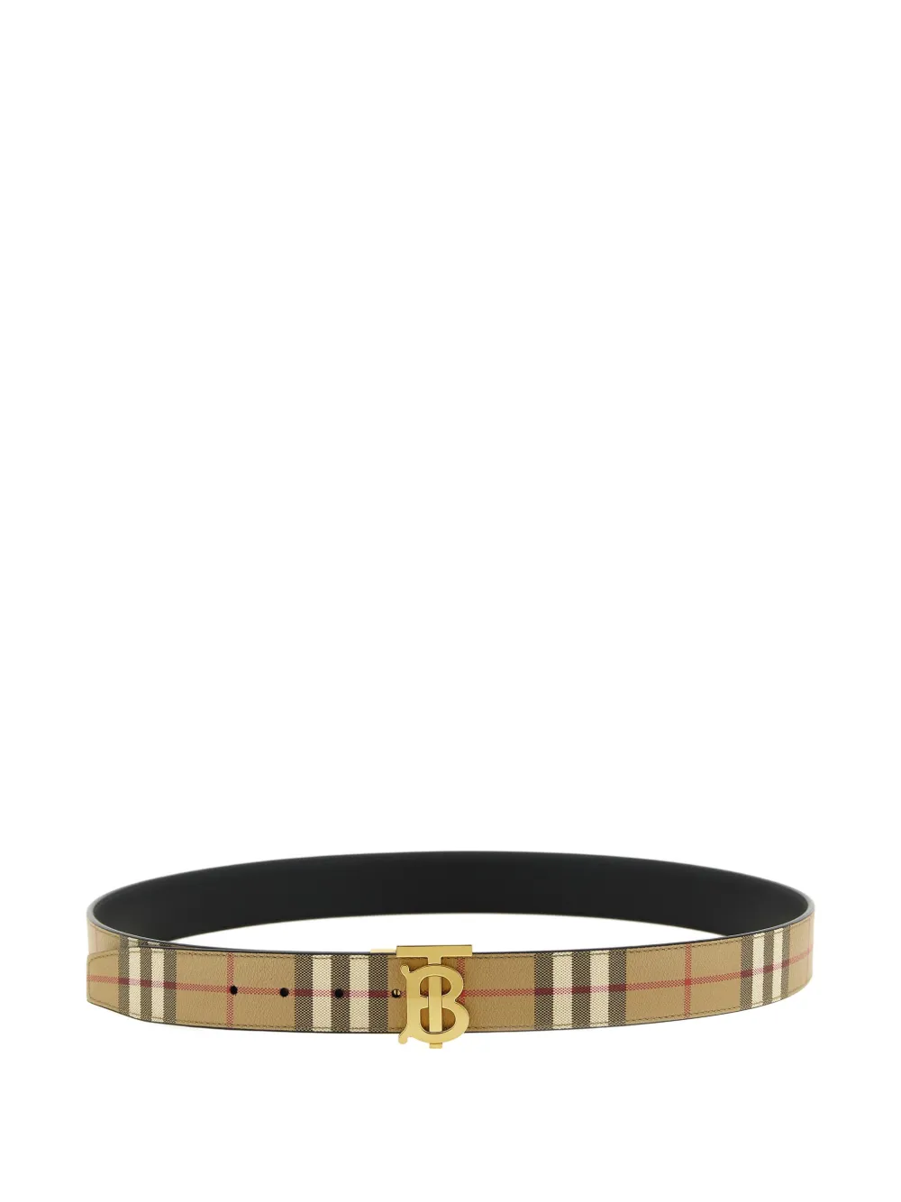 Burberry Checked Monogram Reversible Belt In Brown