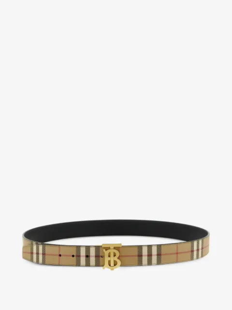 Burberry reversible Check TB belt