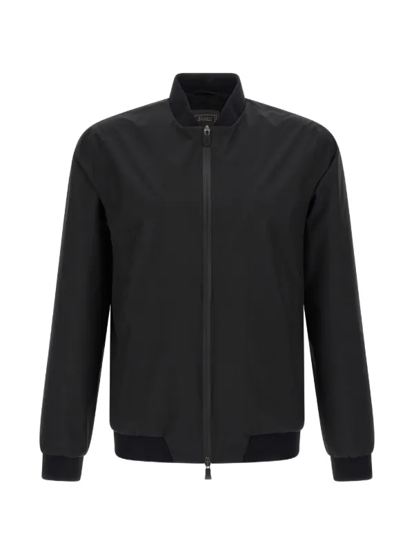 ジャケット・アウター HERNO Lanlnar Rider's jacket Black 44 Herno zip-up Bomber Jacket | Black | FARFETCH