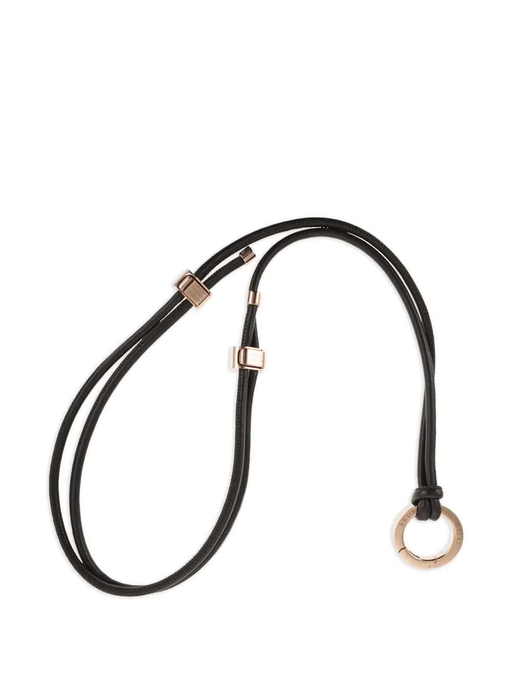 Brunello Cucinelli molini-detail leather glasses cord - Rosa