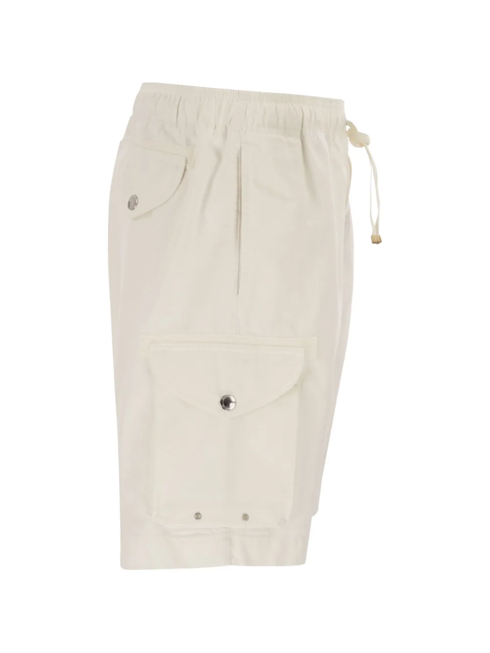  Brunello Cucinelli Drawstring Cotton Cargo Shorts - Neutrals 