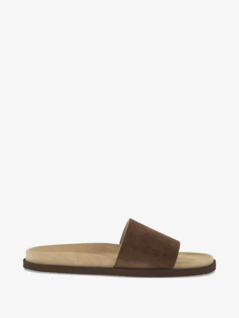Brunello Cucinelli suede-strap flat sandals