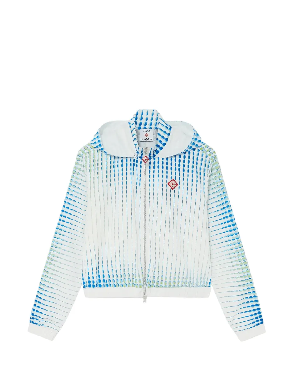 Casablanca hooded dotted jacket - Bianco