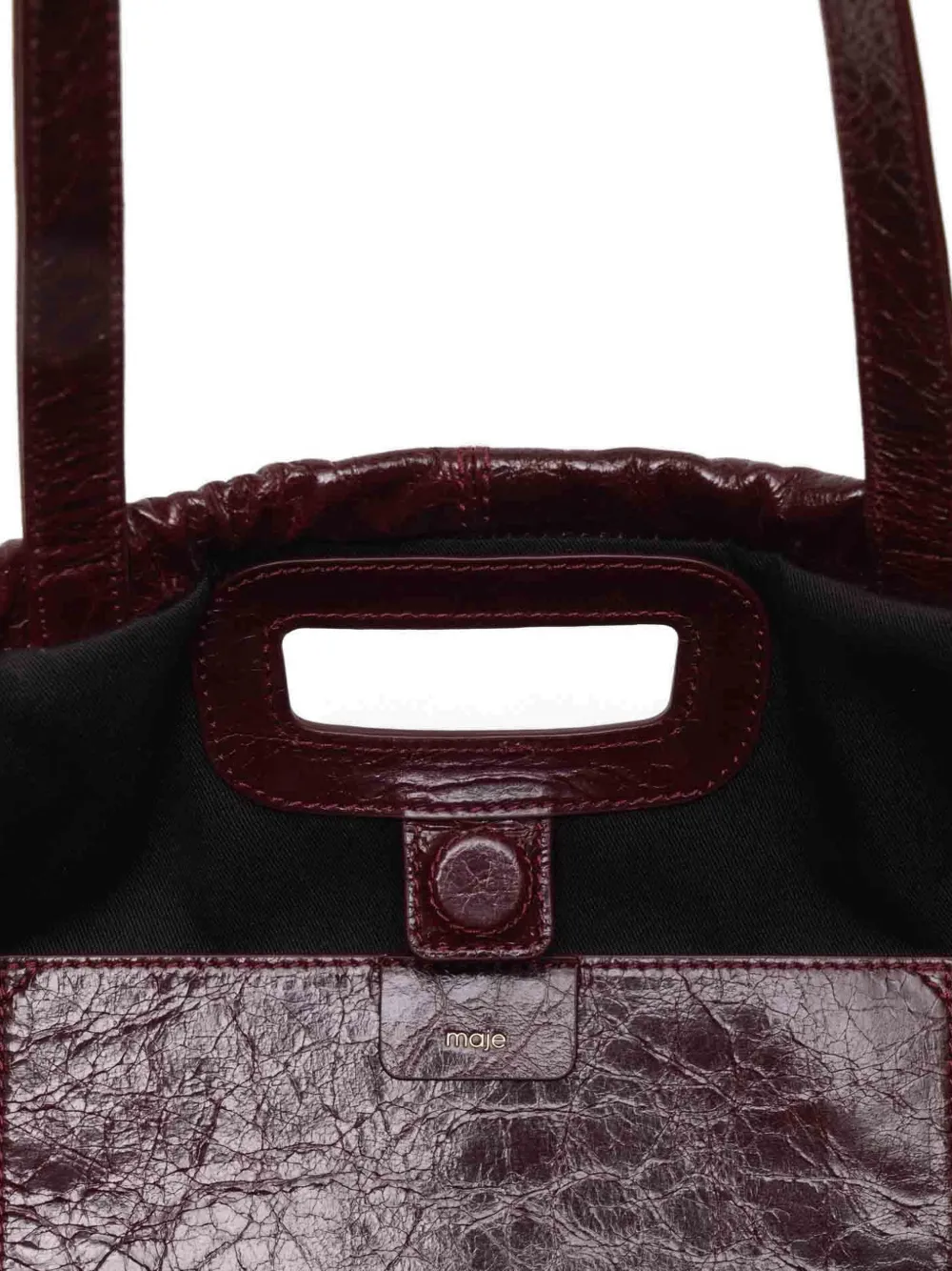 Maje M Tote leren shopper Rood
