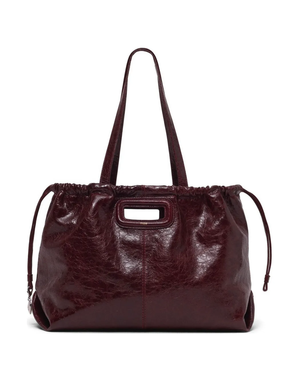 Maje M Tote leather tote bag - Rosso
