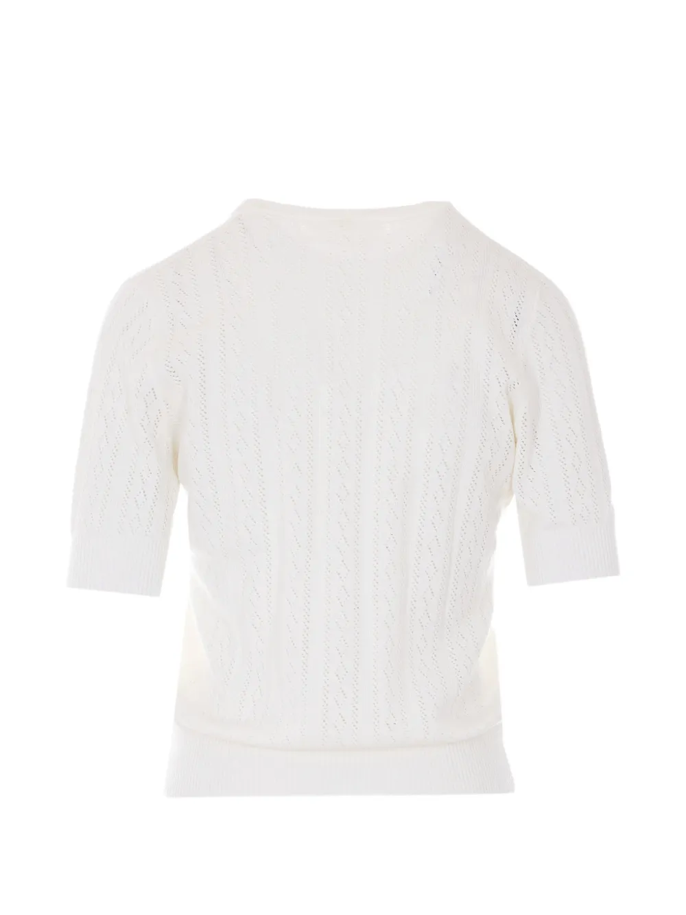 Crew-Neck Short-Sleeves Sweater
