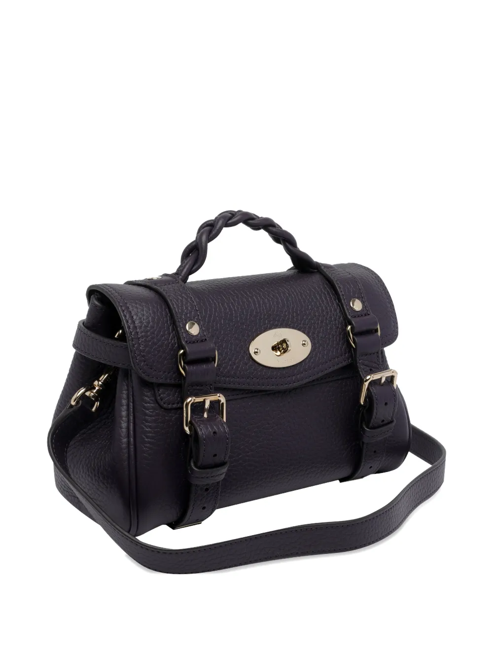  Mulberry Mini Alexa Braided-handle Tote Bag - Purple 