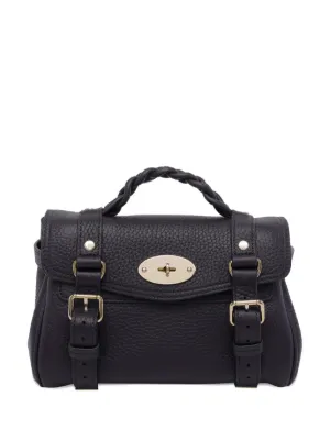 Mulberry Alexa Braided Handle Buckle Tote Bag | Black | FARFETCH