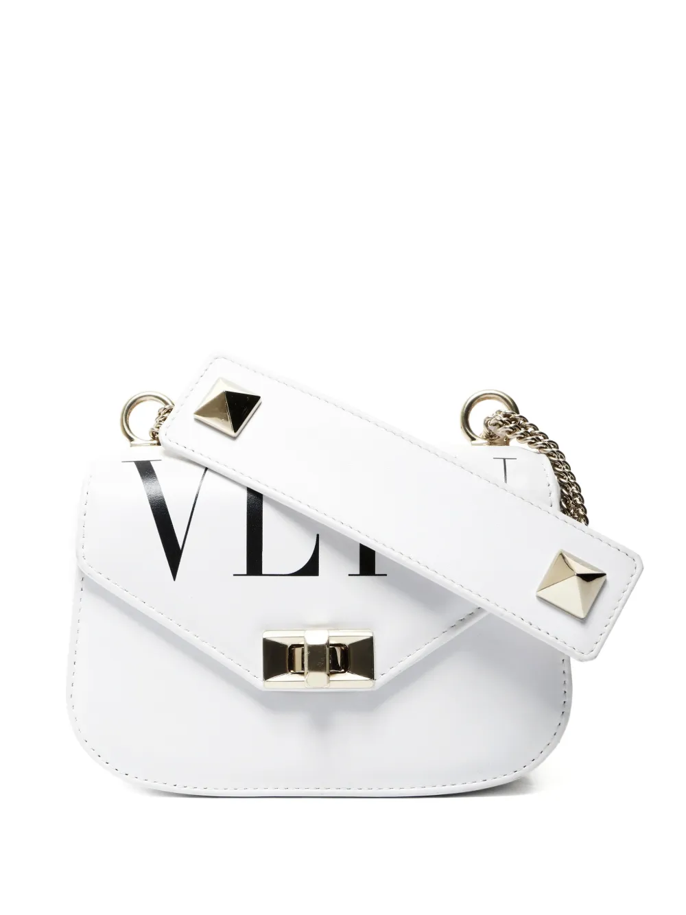 Valentino Garavani Pre-Owned Borsa a spalla VLTN piccola 2015-2025 - Bianco