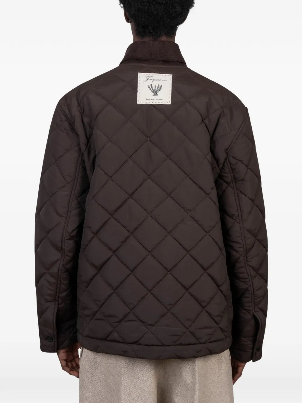  Jacquemus Bastide Diamond-quilted Jacket - Brown 