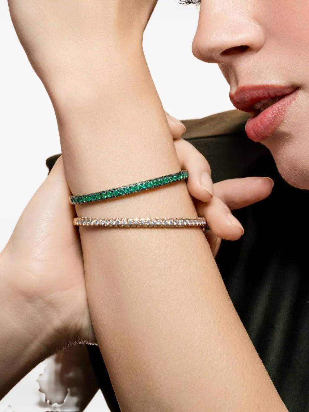 SHAY emerald bangle - Oro