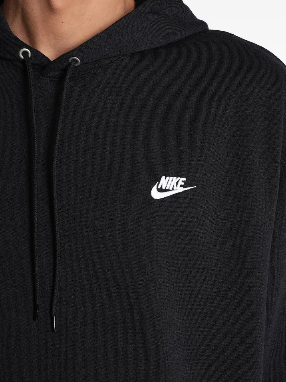 Nike Hoodie met geborduurd logo Zwart