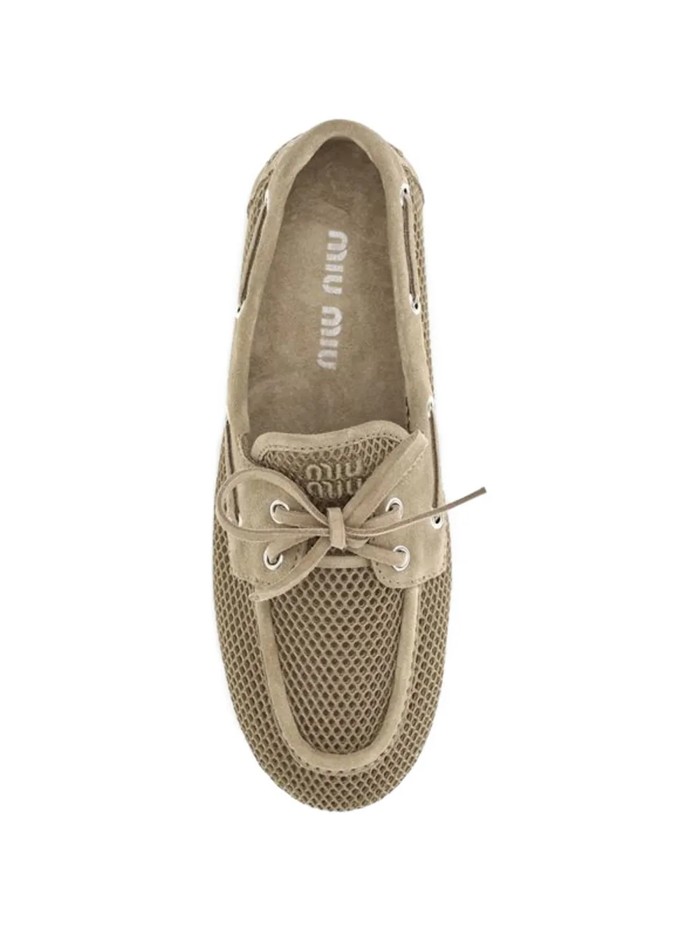 Miu Bootschoenen met mesh Beige