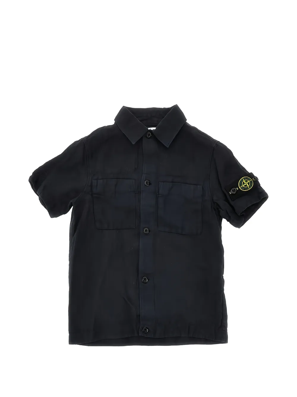 Stone Island Junior Compass-badge short-sleeve shirt - Nero