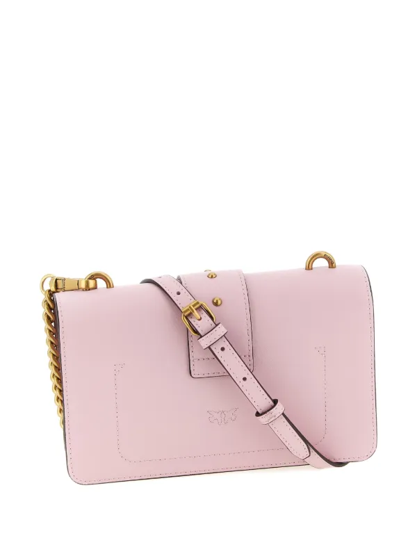 PINKO Love Bag One Small Crossbody Bag In Leather | Pink | FARFETCH