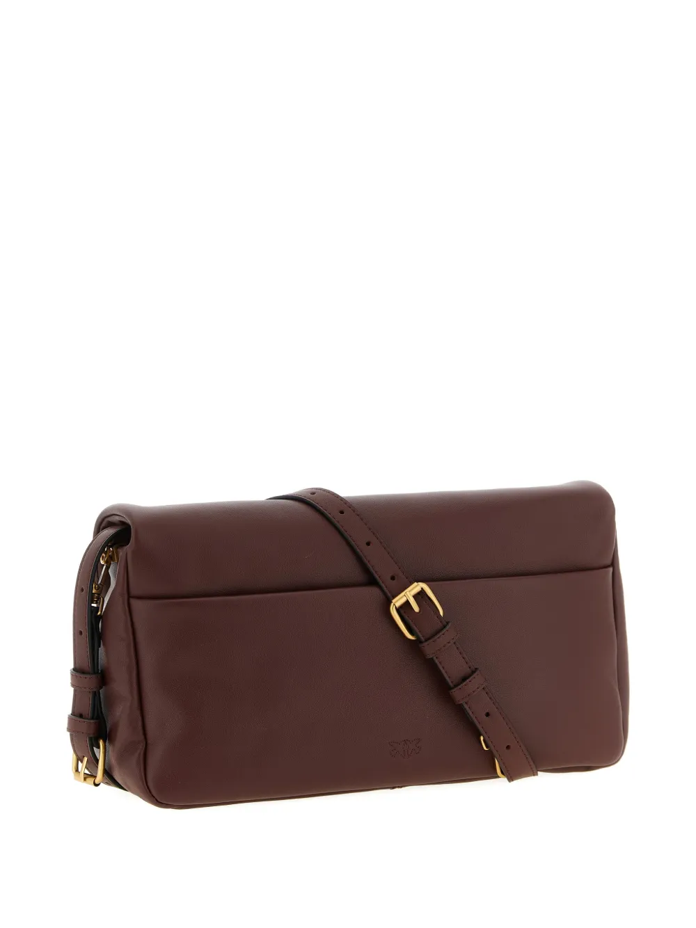 PINKO Love Birds leren clutch Rood