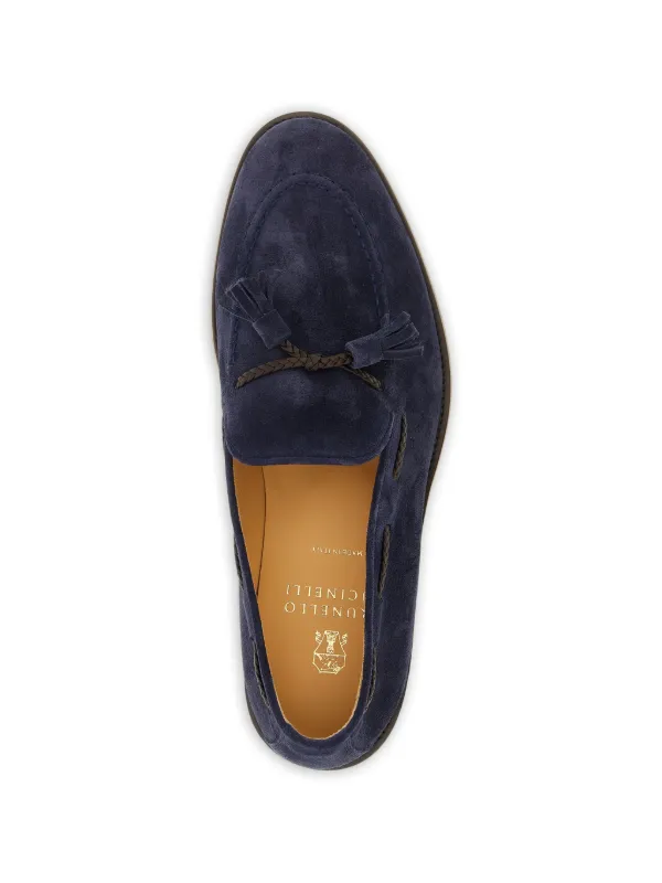 Brunello Cucinelli タッセル スエードローファー | ブルー | FARFETCH JP