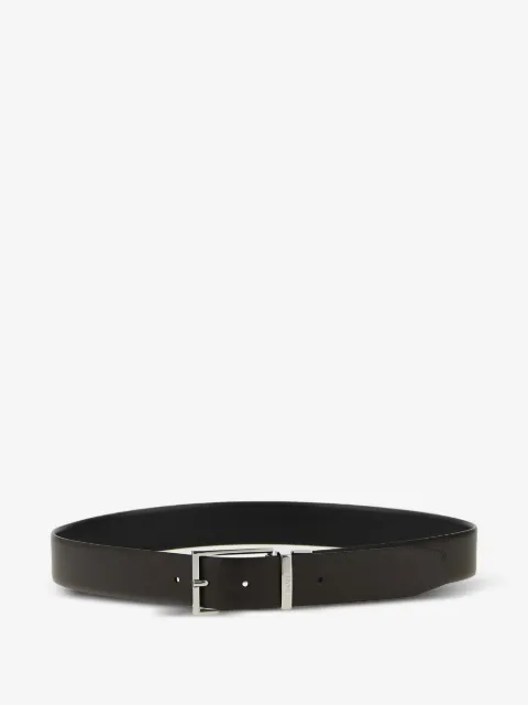 BOSS reversible Italian leather belt with two textures