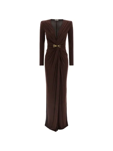 Elisabetta Franchi draping maxi dress