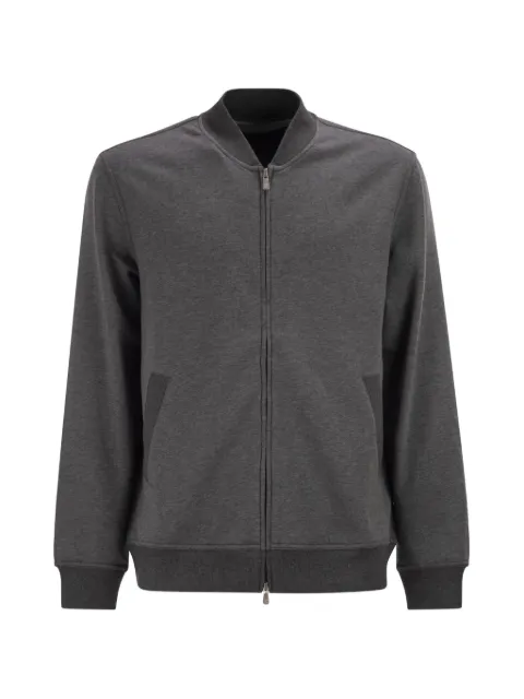 Brunello Cucinelli zip ribbed-knit sweatshirt