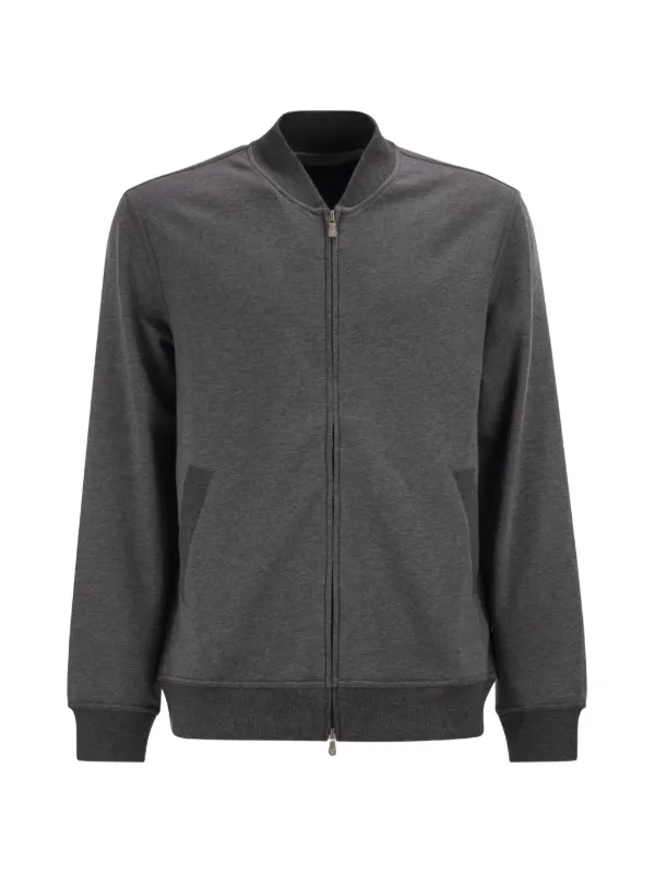 Brunello cucinelli トップス　ダークグレー Brunello Cucinelli Cashmere Rib Crew Neck Sweater Pearl Grey at