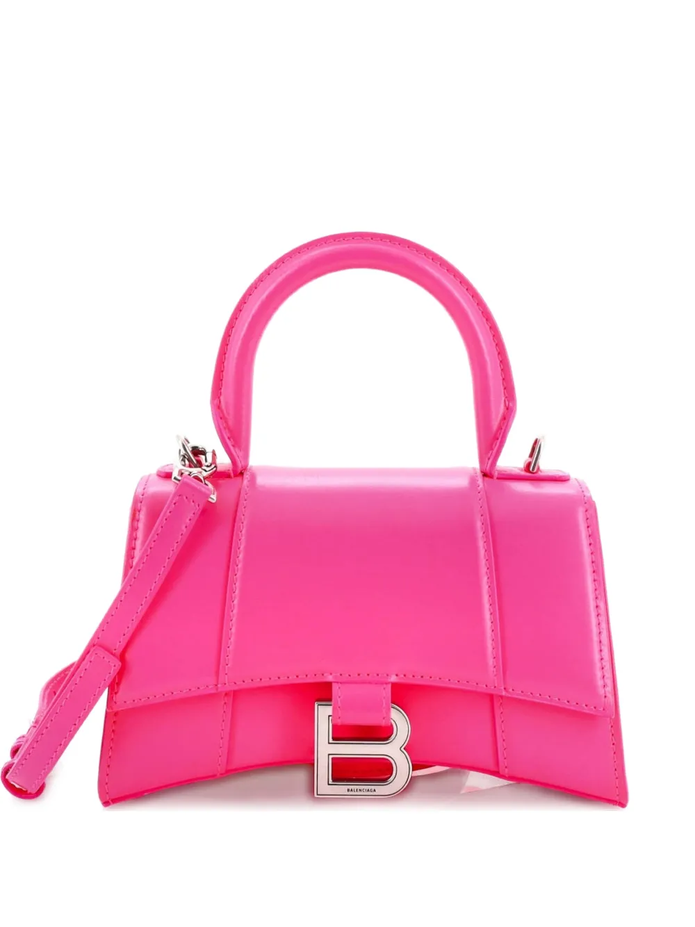 Balenciaga Pre-Owned Borsa a tracolla Hourglass XS in pelle con manico - Rosa