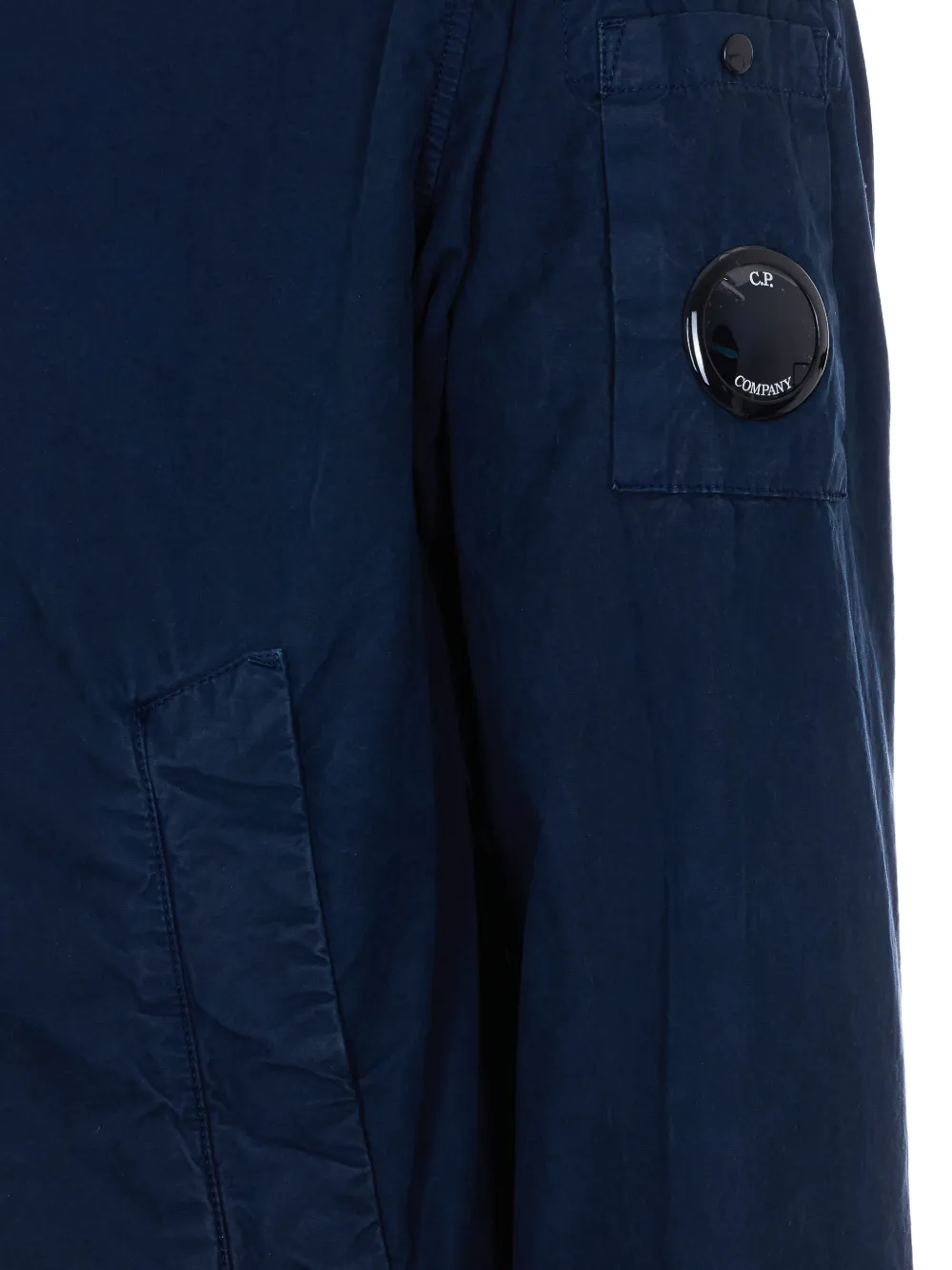 C.P. Company Jack met capuchon en logo Blauw