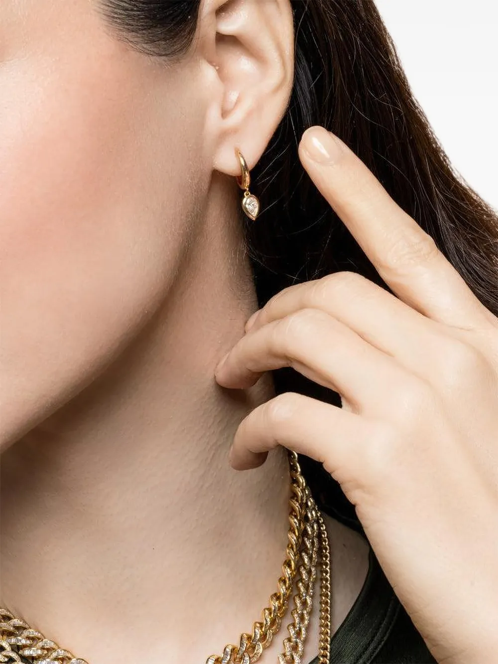 SHAY diamond pear drop earrings - Oro