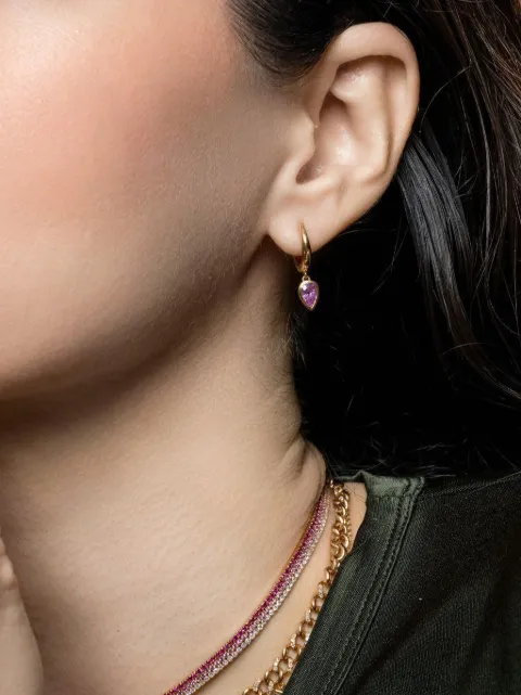 SHAY pink sapphire drop earrings
