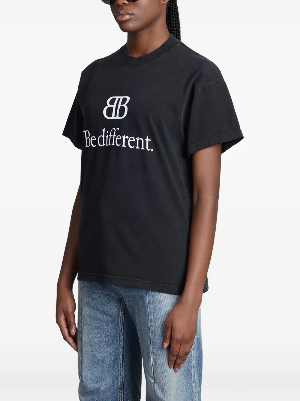Balenciaga T-shirt met logoprint Zwart