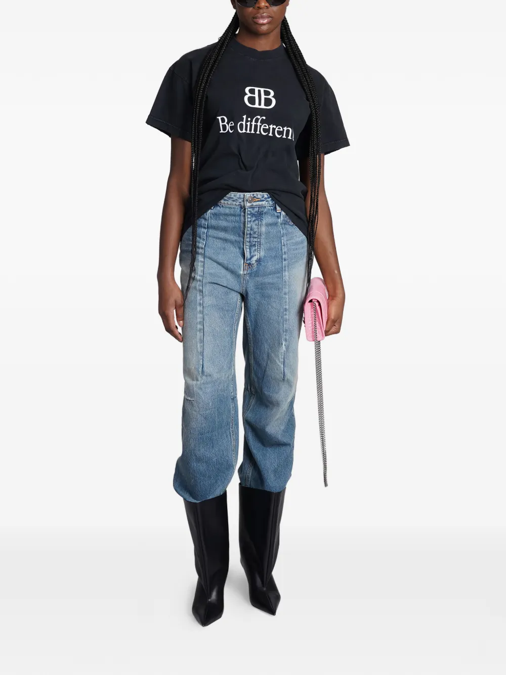 Balenciaga T-shirt met logoprint Zwart