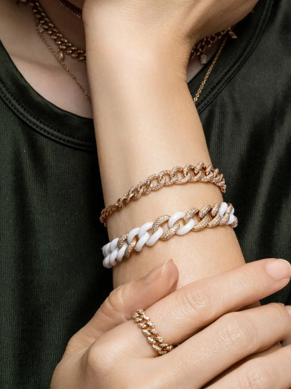  Shay Diamod Deven Link Bracelet - Pink 