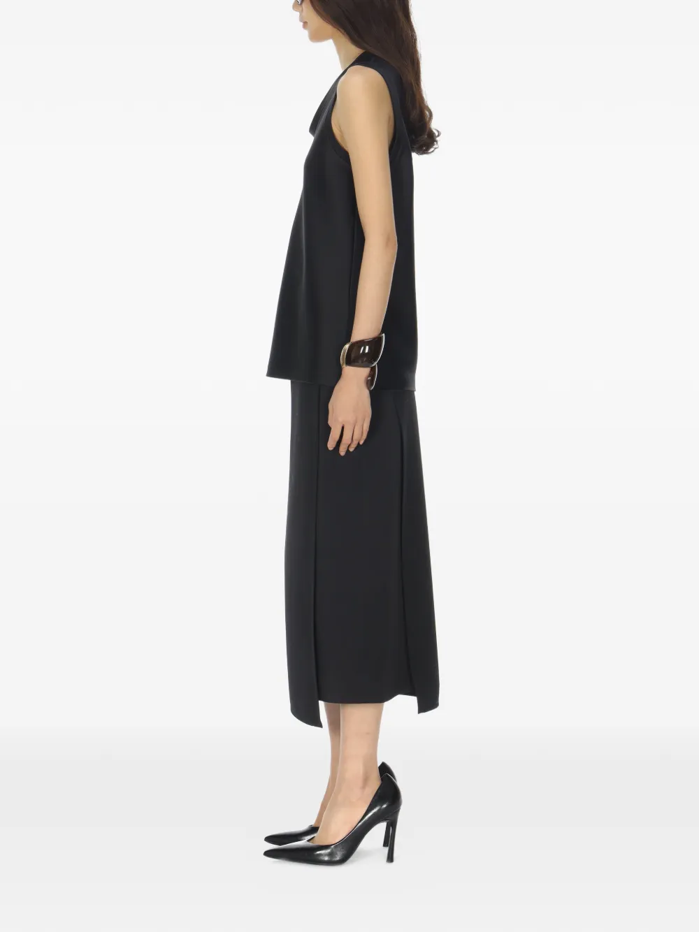 Carven Mouwloze top Zwart