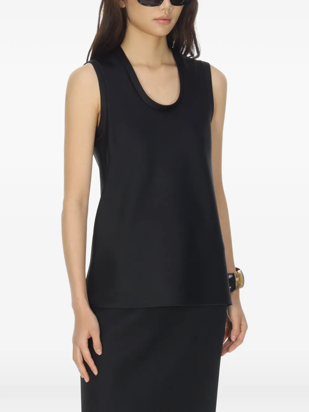 Carven Mouwloze top Zwart