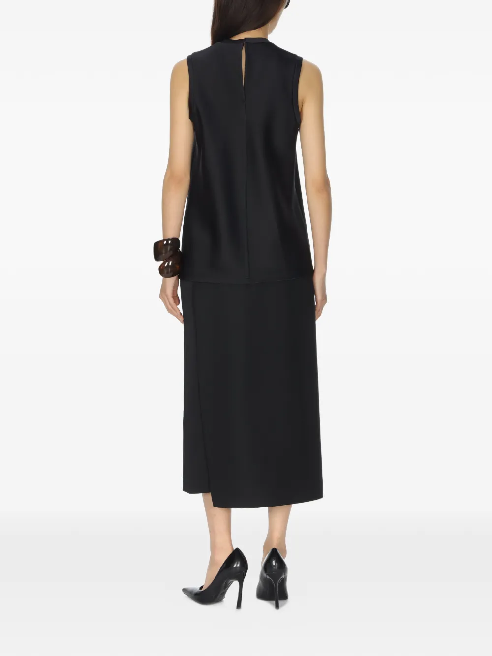 Carven Mouwloze top Zwart