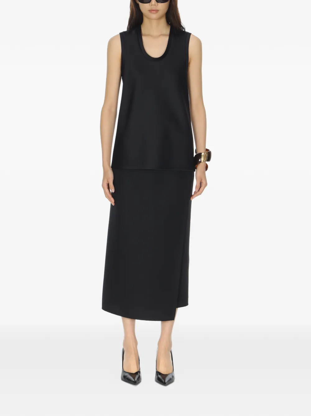 Carven Mouwloze top Zwart