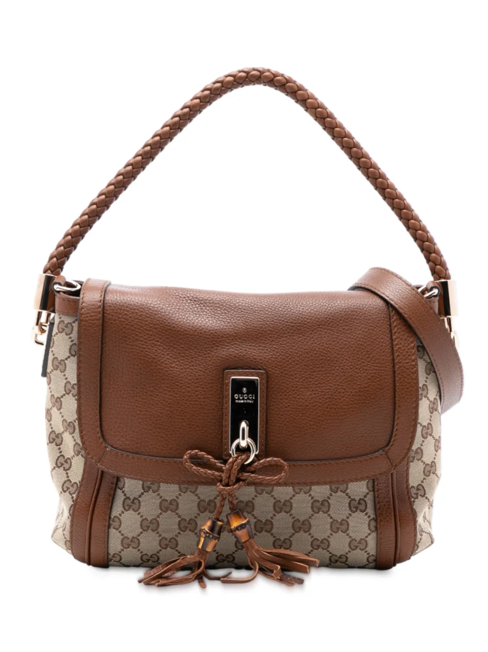Gucci Pre-Owned Borsa a tracolla Bella in tela GG con battente 2016-2025 - Marrone