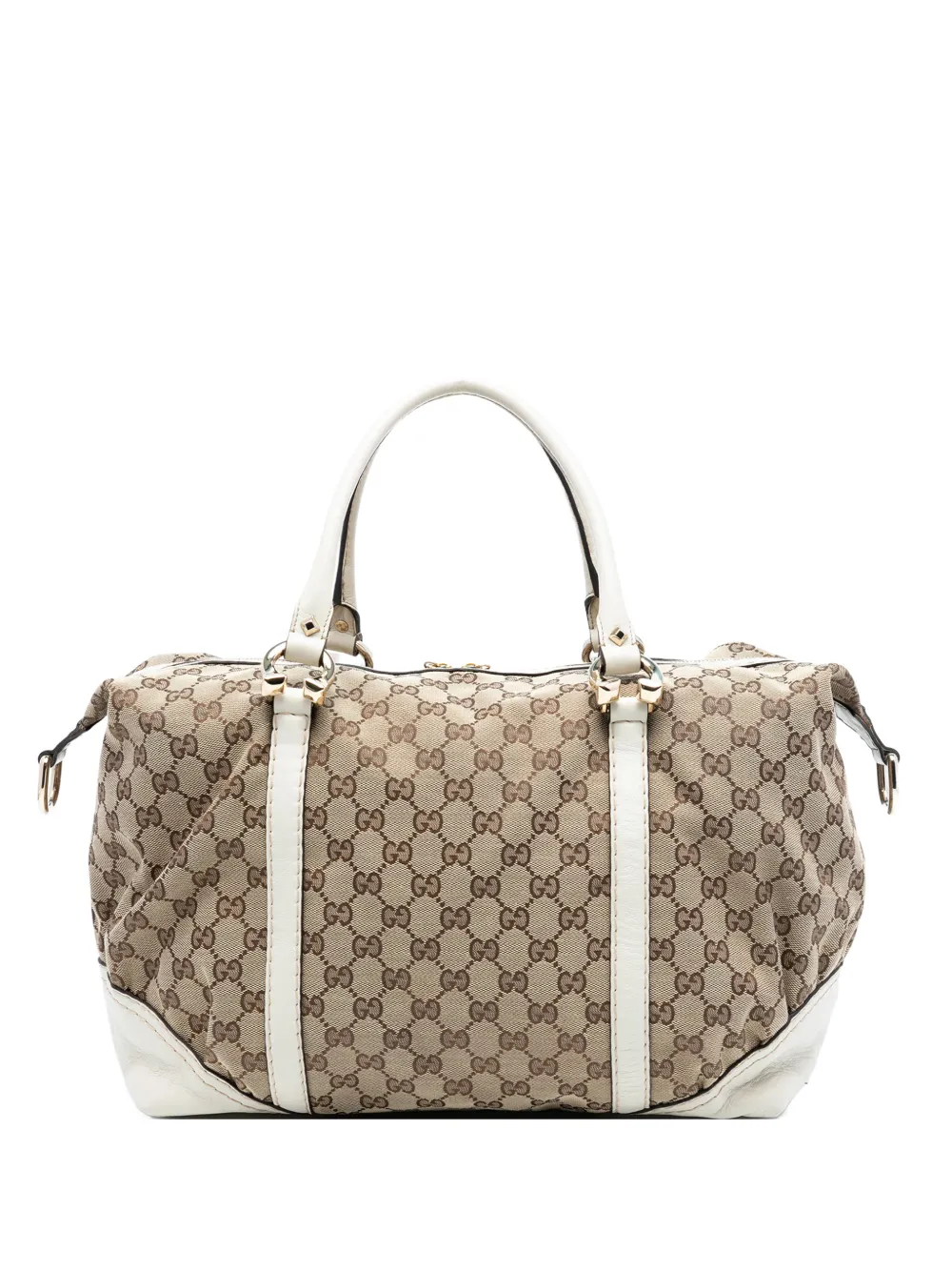 Gucci Pre-Owned Borsa Boston in tela GG con dettaglio Morsetto 2016-2025 - Marrone