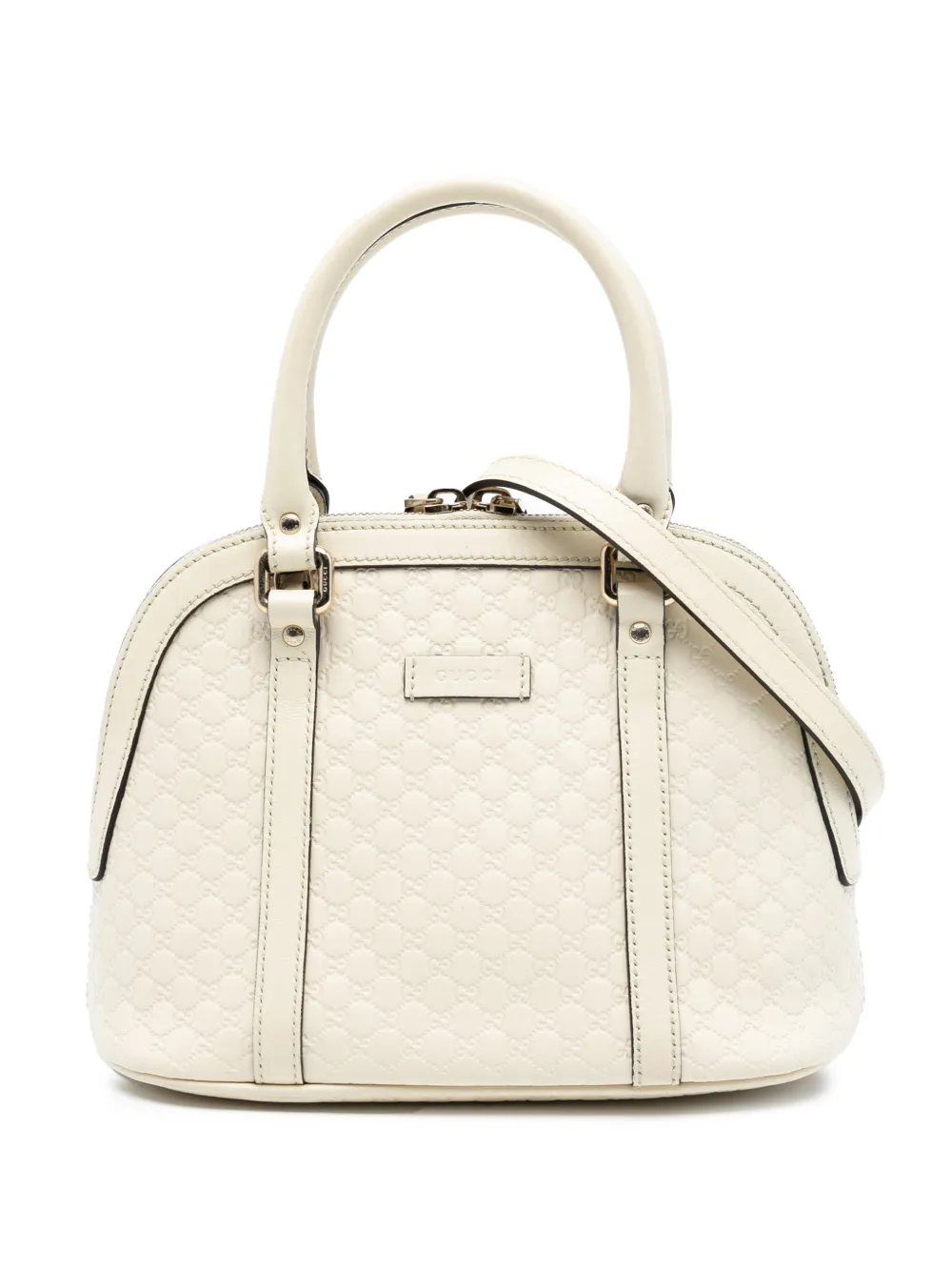 Gucci Pre-Owned Borsa a tracolla Microguccissima Dome mini 2016-2025 - Bianco