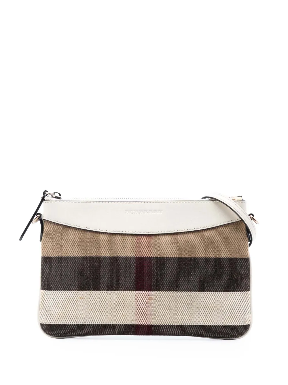 Burberry Pre-Owned Borsa a tracolla Peyton in tela con motivo Mega Check 2000-2017 - Marrone