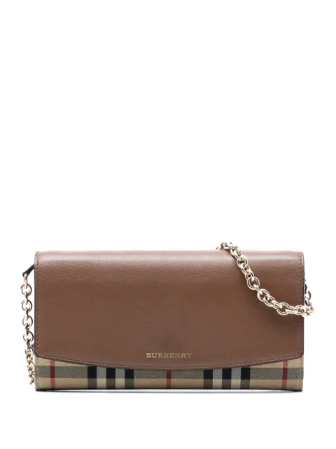 Burberry Pre-Owned bolsa crossbody Henley de piel y lona con motivo House Check 2000-2017