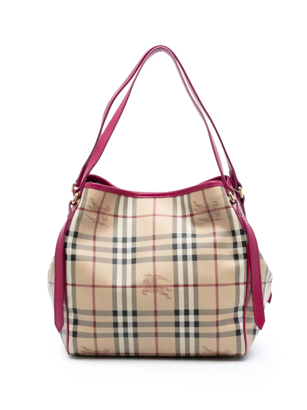 Burberry Pre-Owned Borsa tote con motivo Haymarket Check piccola in tela cerata Canterbury 2000-2017 - Marrone