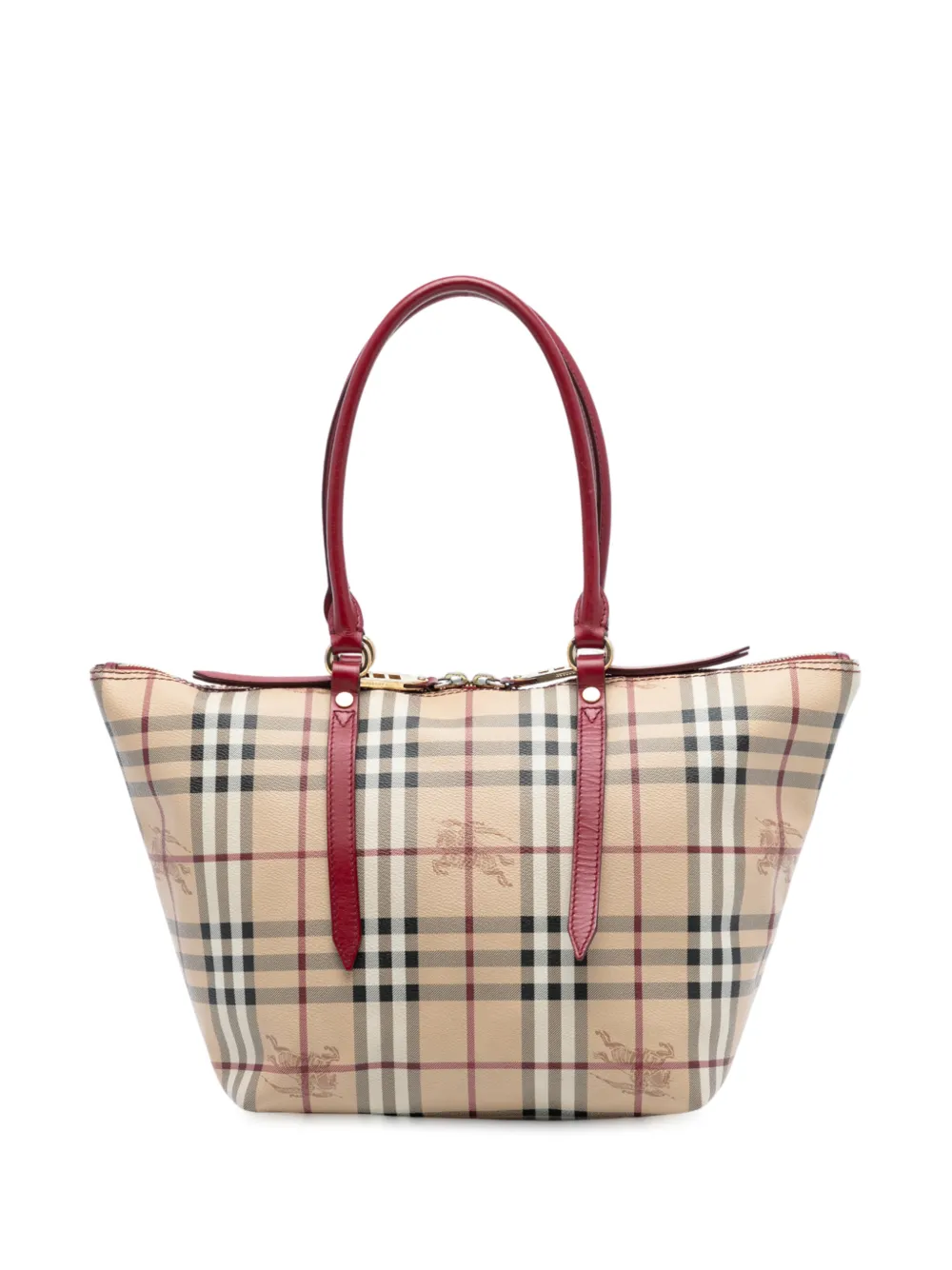 Burberry Pre-Owned Borsa tote Salisbury con motivo Haymarket Check piccola in tela cerata 2000-2017 - Marrone