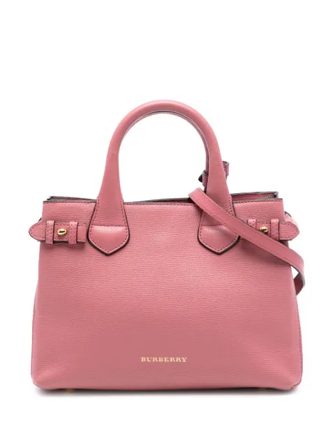 Burberry Pre-Owned 2000-2017 Small Grainy Calfskin and House Check Banner satchel