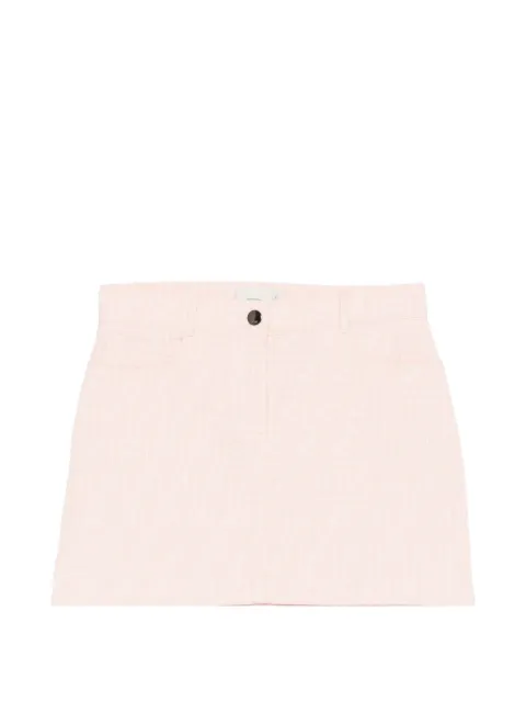 Fendi Kids logo-pattern button-fastening skirt