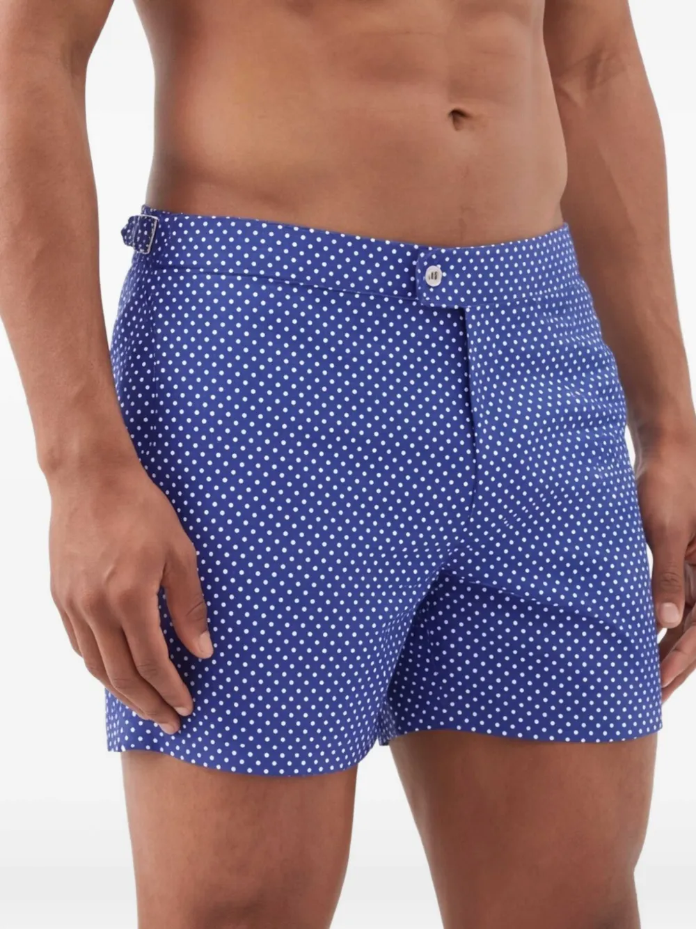 TOM FORD Zwembroek met stippen Blauw
