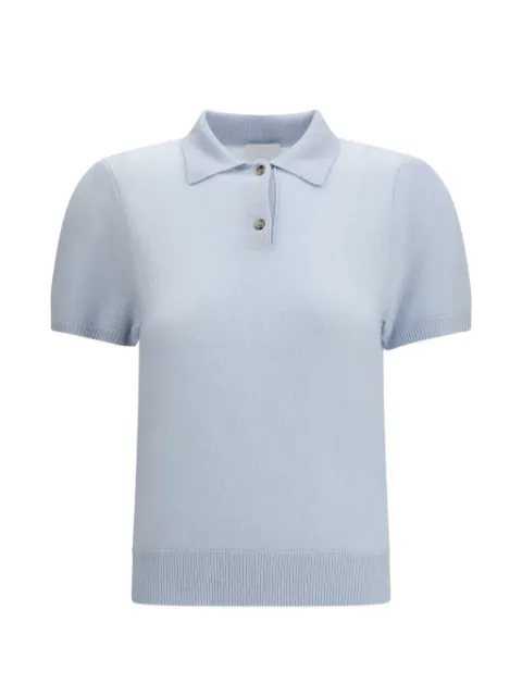 Allude short-sleeve polo top